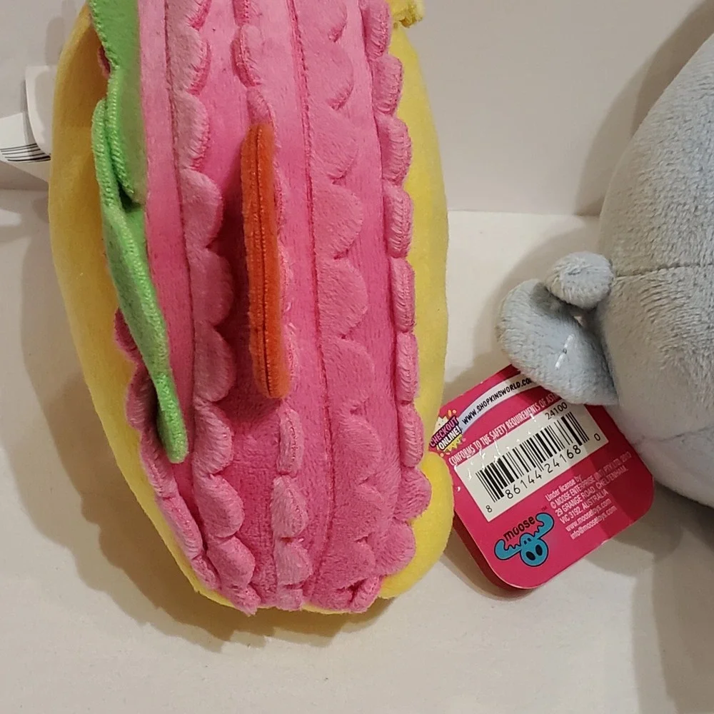 Shopkins Toasty Pop and Taco Terrie Soft Plush 2013 Stuffed Animal Toy with Tags